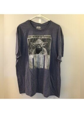 Fifth Sun Star Wars Yoda Free Words of Wisdom Mens short sleeve tee XL